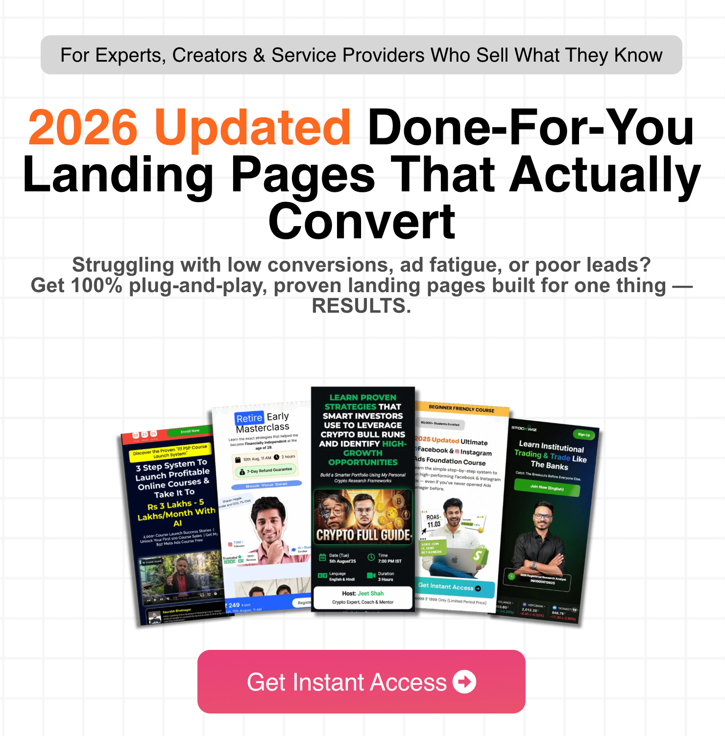 2026 updated Done-For-You Landing Pages That Actually Convert- BUNDLE