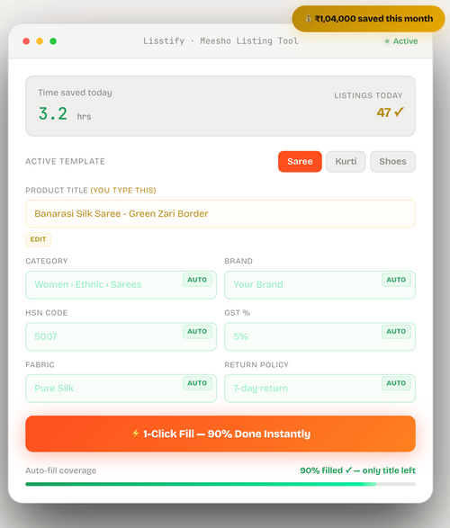 E-commerce listing speedy tool Chrome extention